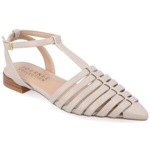 Journee Collection Alivia Pointed Toe Flats Block Heel Womens Size 8.5 M Gray